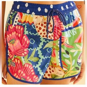 Farm Rio $250 Pull On Multi Coloured Shorts Size S